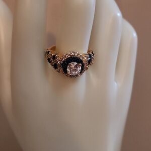 Bella Luce Ring Sapphire Diamond Simulant Lab Created Size 10